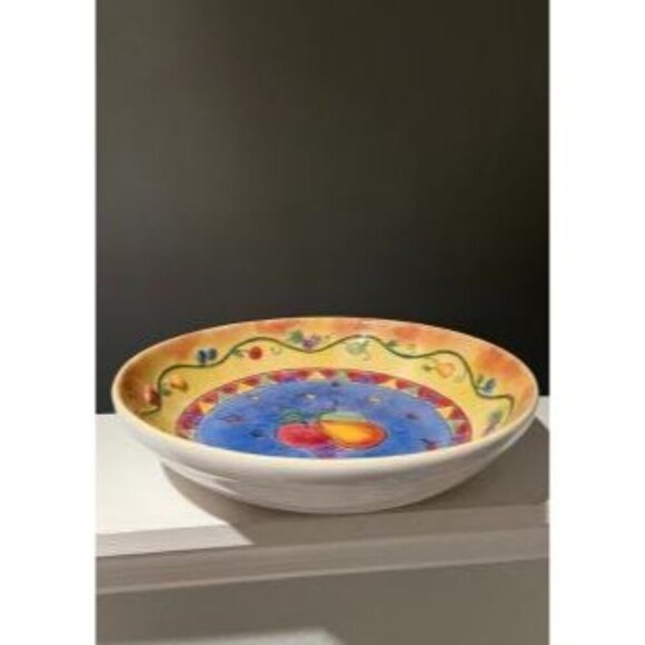 Sango Sangria 3075 Large Pasta Bowl by Sue Zipkin, 13x13, Apples & Pears Design - Picture 1 of 5